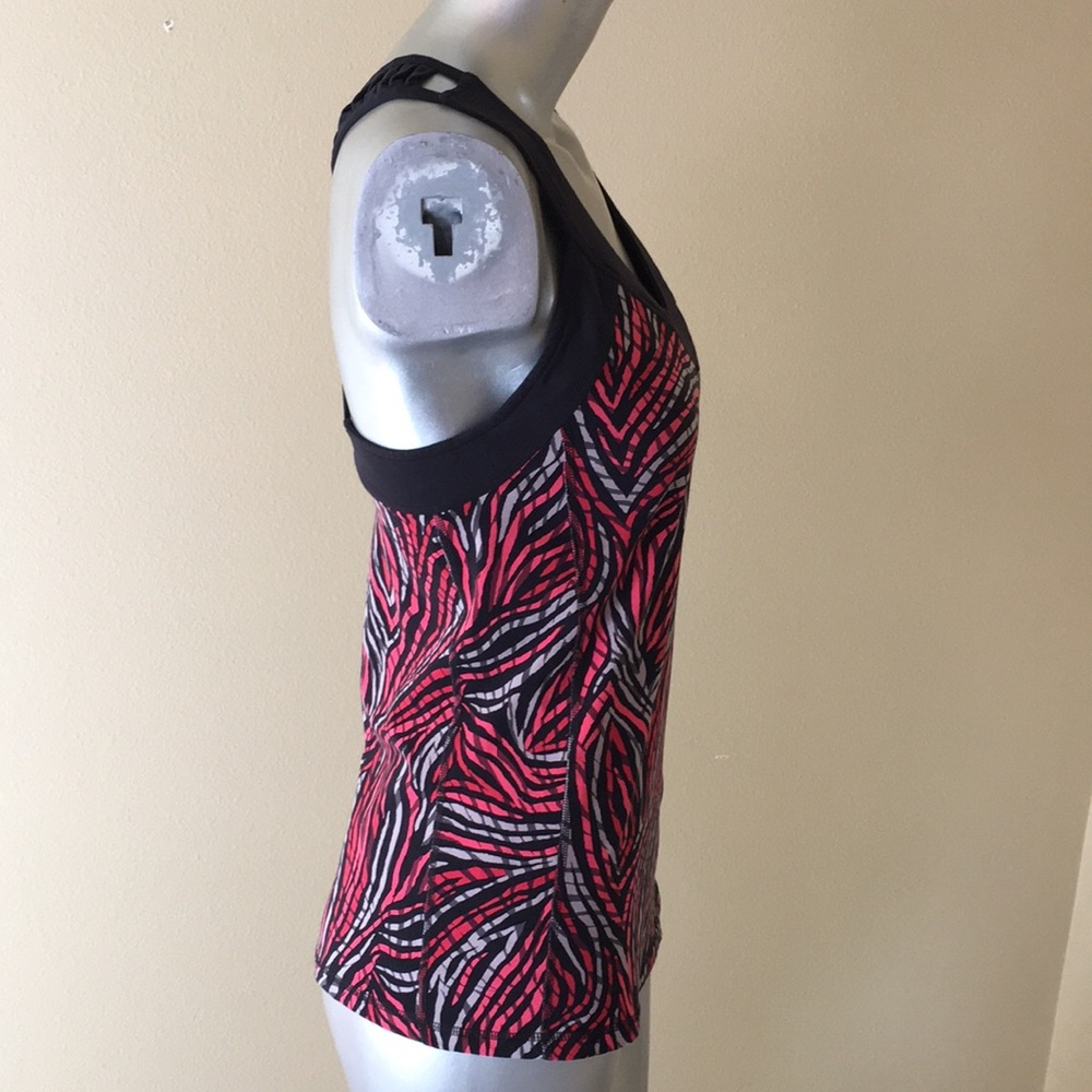 LUCY | Zebra Print Tank Top With Built In Shelf Bra - Picture 9 of 11